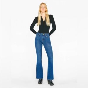 Frame Le High Women’s High Rise Flare Leg Jeans Size Sutherland 26 *Hemmed*